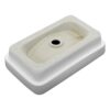 Semi Recessed Bathroom Sink With Countertop Vessel Design, 19" X 12" - White - Image 9