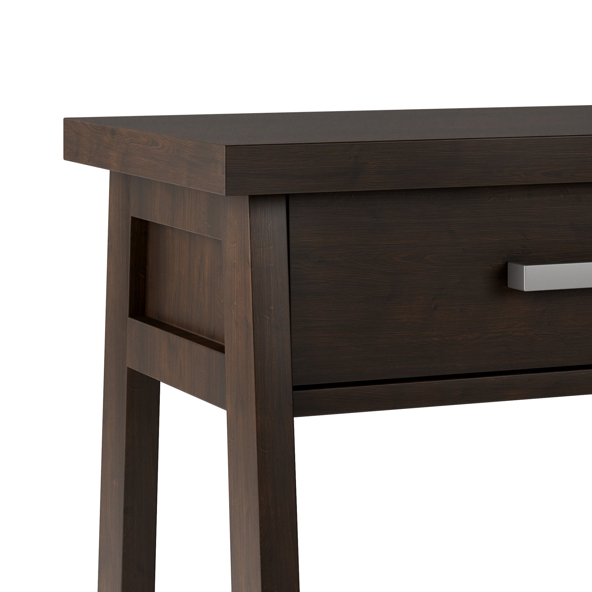 Sawhorse - Bedside Table - Dark Chestnut Brown - Image 2