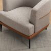 Modern Two-Tone Barrel Chair, Upholstered Round Armchair For Living Room Bedroom Reading Room - Burnt Orange - Image 14