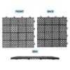 Interlocking Deck Tiles Plastic Waterproof Outdoor All Weather Anti-Slip Bathroom Shower Balcony Porch Strong Weight Capacity Upto 6613 Lbs, Rosette Pattern Pack Of 12 - Black - Image 24