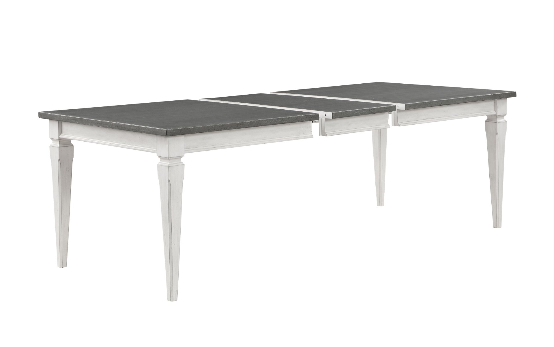 Katia - Dining Table With Leaf - Gray / White - Image 3