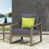 Samwell - Club Chair Outdoor Seating Acacia Wood - Dark Gray - Image 5