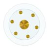 Double Layer Rotatable Round Glass Plate - Gold / Transparent - Image 21