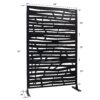Outdoor & Indoor Privacy Screen Metal Privacy Screen, Steel Decorative Panels - Black - Image 3