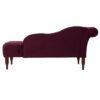 Samuel - Tufted Roll Arm Chaise Lounge - Burgundy - Image 3