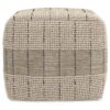 Elmer - Square Woven Pouf - Natural / Gray - Image 2
