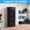 Gun Safes For Home Rifle And Pistols, Fingerprint Electronic Safe With Quick Access, Detachable Partition - Black - Image 5