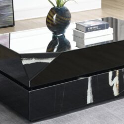 Wenona - Mirrored Coffee Table - Black