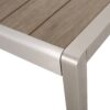 Outdoor Modern Aluminum Dining Bench With Faux Wood Seat - Natural / Silver - Image 10