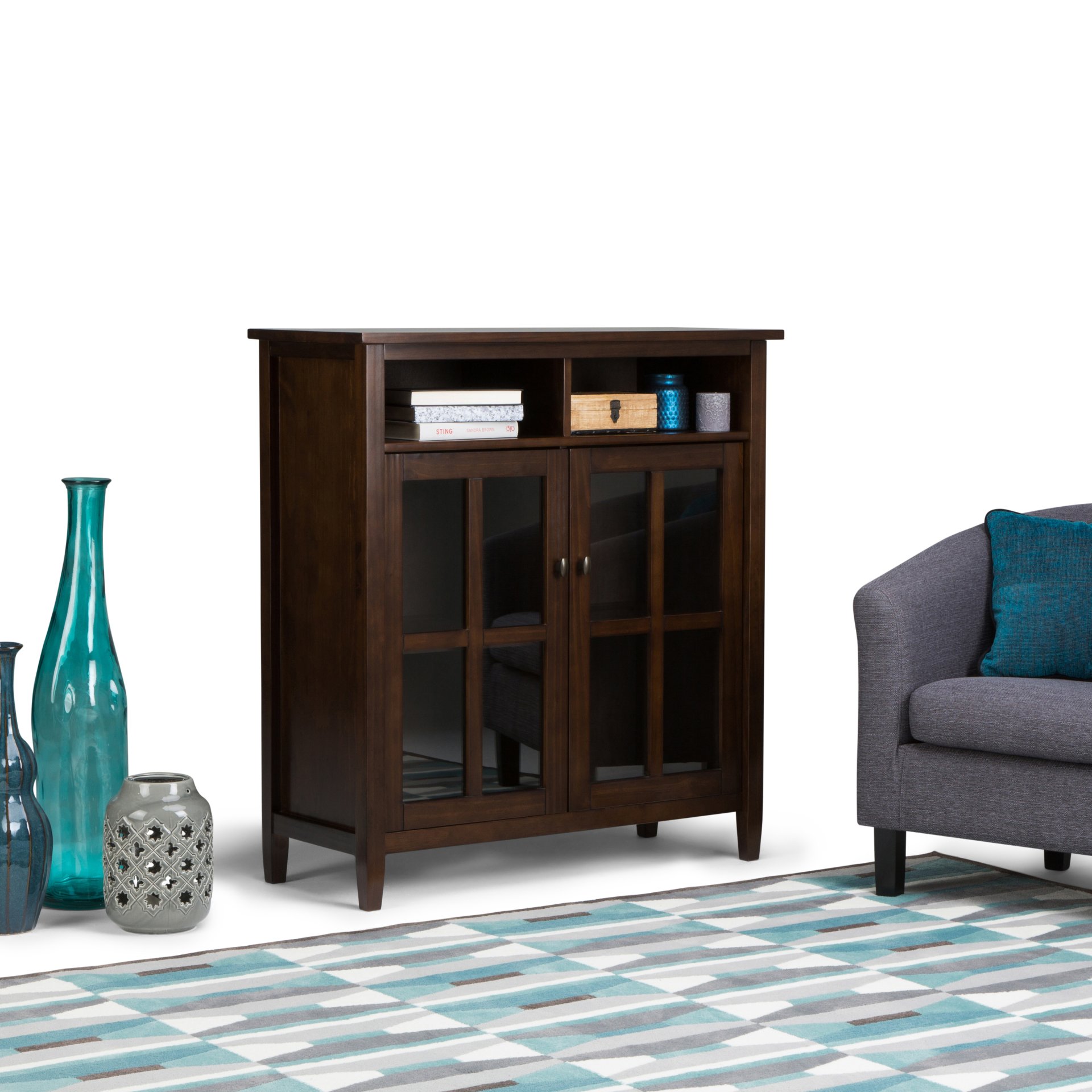 Warm Shaker - Medium Storage Media Cabinet - Tobacco Brown - Image 10