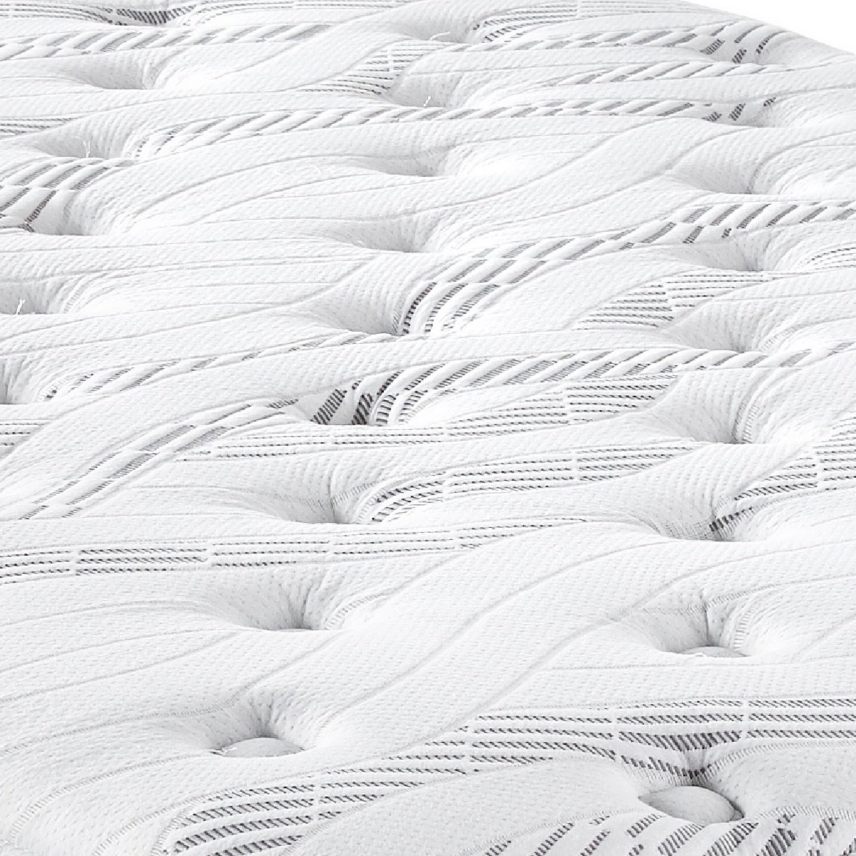 10" King Quilted Hybrid Mattress, Medium Firm - Black / White - Image 4