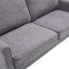 Mid Century Modern Loveseat Sofa, 2 Seater With USB & Removable Pillow Cover - Gray - Image 18