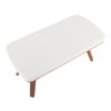 Folia - Mid-Century Modern Bench - Walnut / Cream - Image 5