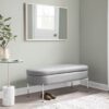 Chloe - Contemporary / Glam Storage Bench - Chrome / Gray - Image 6