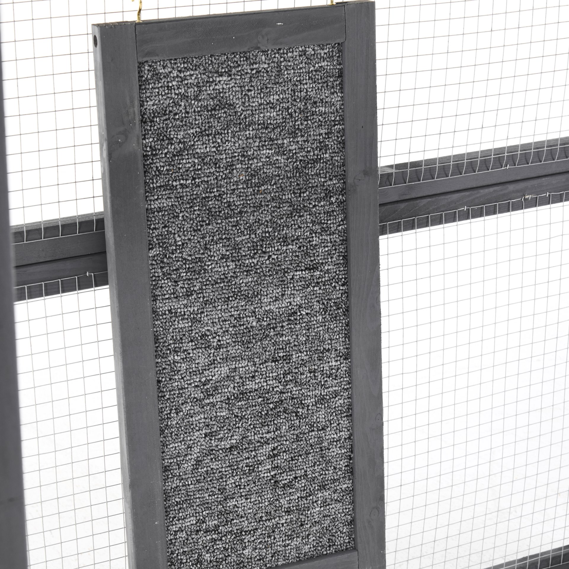 Outdoor Diy Cat House Catio With Double Enter Doors, Platforms, And Condos - Dark Gray - Image 24