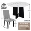 5 Piece Round Dining Table Set, Dining Table And 4 Upholstered Chairs For Dining Room, Kitchen Room, Living Room - White / Gray - Image 6