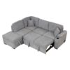 Sleeper Sofa Bed, 2 In 1 Pull Out Sofa Bed L Shape Couch With Storage Ottoman For Living Room, Bedroom Couch And Small Apartment - Gray - Image 15