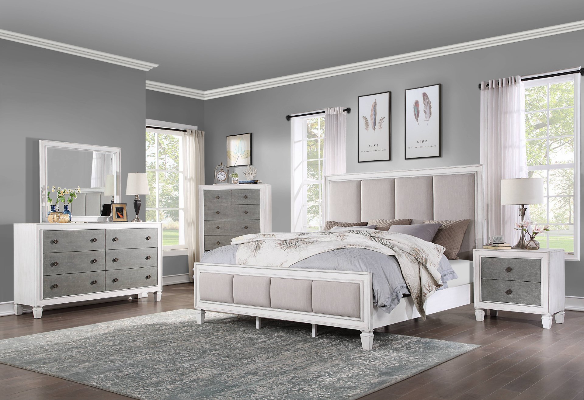 Katia - Eastern King Bed - White - Image 3