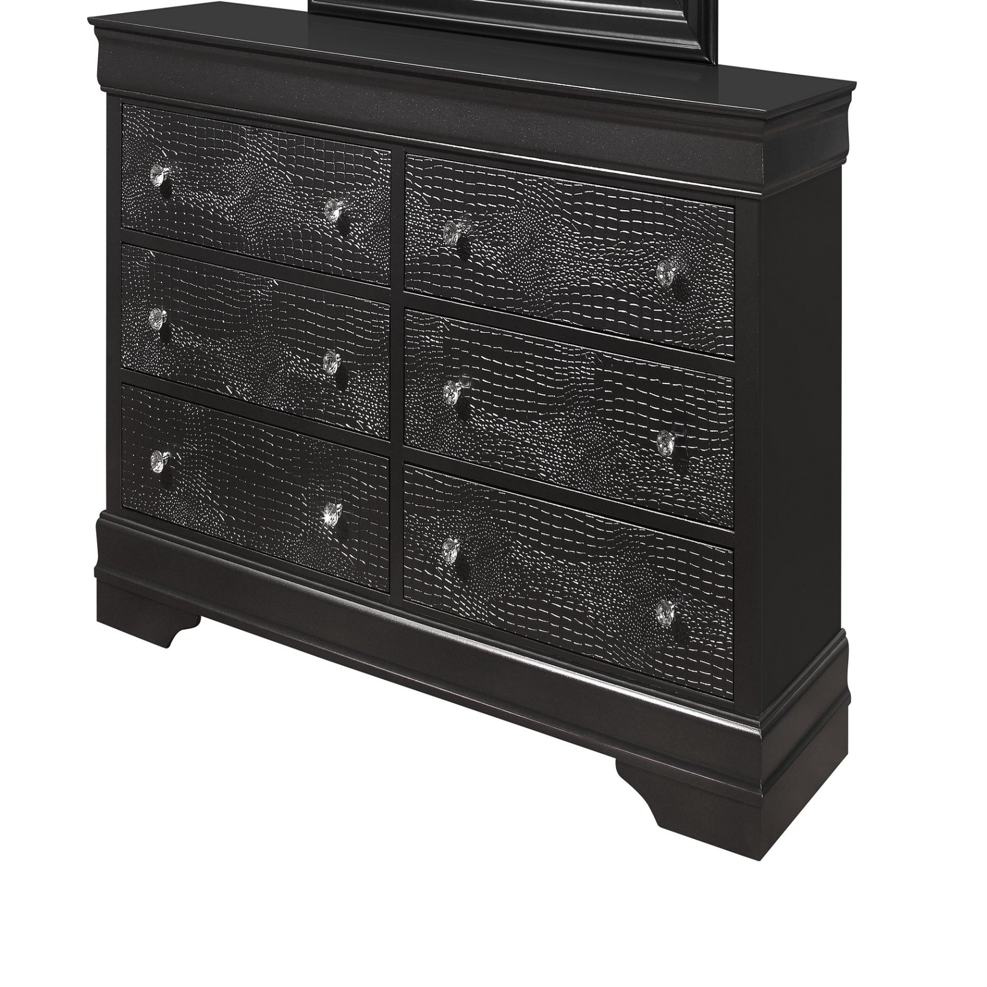 Shaker - Crocodile Metallic Dresser - Gray - Image 5