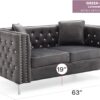 Chic Contemporary Loveseat - Gray - Image 5