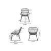 Monsoon Outdoor Accent Chair With Open Weave Design - Gray - Image 3
