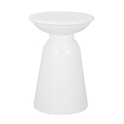 Outdoor, Metal End Table Large - White