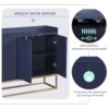 Modern Sideboard Elegant Buffet Cabinet With Large Storage Space For Dining Room, Entryway - Navy - Image 7