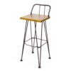 Outdoor Barstool With Angled Metal Legs - Brown - Image 6