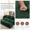 Modern Style 3 Seater Sofa Sectional Sofa Couch With Storage Space, Two Movable Ottomans, Two USB Ports, Two Cup Holders, A Phone Holder For Living Room - Green - Image 20