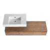 Modern Wall Mounted Bathroom Vanity With Resin Sink, Soft Close Drawer, Imitative - Imitative Oak - Image 13
