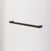 Frameless Double Sliding Soft Close Bathtub Shower Door, 5 / 16" Clear Nano Coated Tempered Glass And 304 Stainless Steel Handle - Matte Black - Image 5