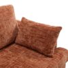 Modern Style Chenille 2 Seater Sofa With LED Light, USB Charging Port & Storage Bag - Orange - Image 24