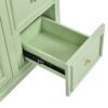 Bathroom Vanity Cabinet With Ceramic Basin, 3 Drawers And Adjustable Shelves - Green - Image 18