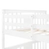 Full Over Full Bunk Bed With Ladder For Bedroom, Guest Room Furniture - White - Image 6