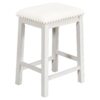 5 Pieces Counter Height Rustic Farmhouse Dining Room Wooden Bar Table Set With 2 Stools And 2 Chairs - White - Image 12