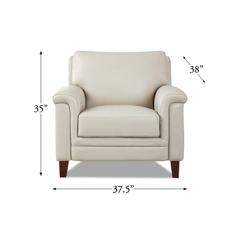 Westcott - Leather Chair - Beige - Image 7