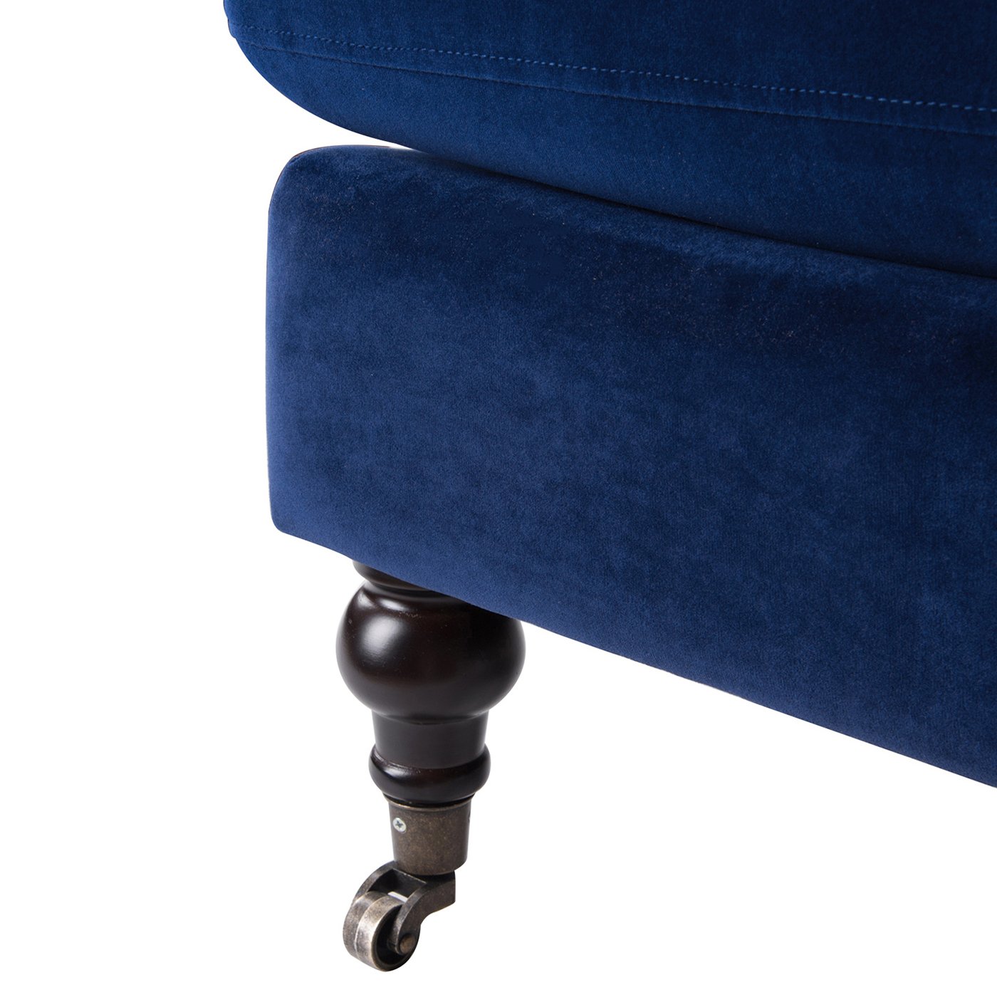 Alana Lawson - Accent Arm Chair Metal Casters - Navy Blue - Image 3