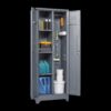 Metal Storage Cabinets, Cleaning Tool Cabinet With Locking Door, Tall Broom Tool Organizer And Storage, Large Storage Cabinet For Kitchen - Gray - Image 16