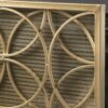 Thayer - Single Panel Iron Fireplace Screen With Geometric Design - Gold - Image 6