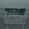 3 Door 3 Drawer Cabinet, American Furniture, Suitable For Bedroom, Living Room, Study - Dark Green - Image 6
