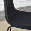 (Set of 2) Modern Minimalist Style Material Bar Stools, Suitable For Kitchen, Bar And Modern Home Design - Black - Image 17