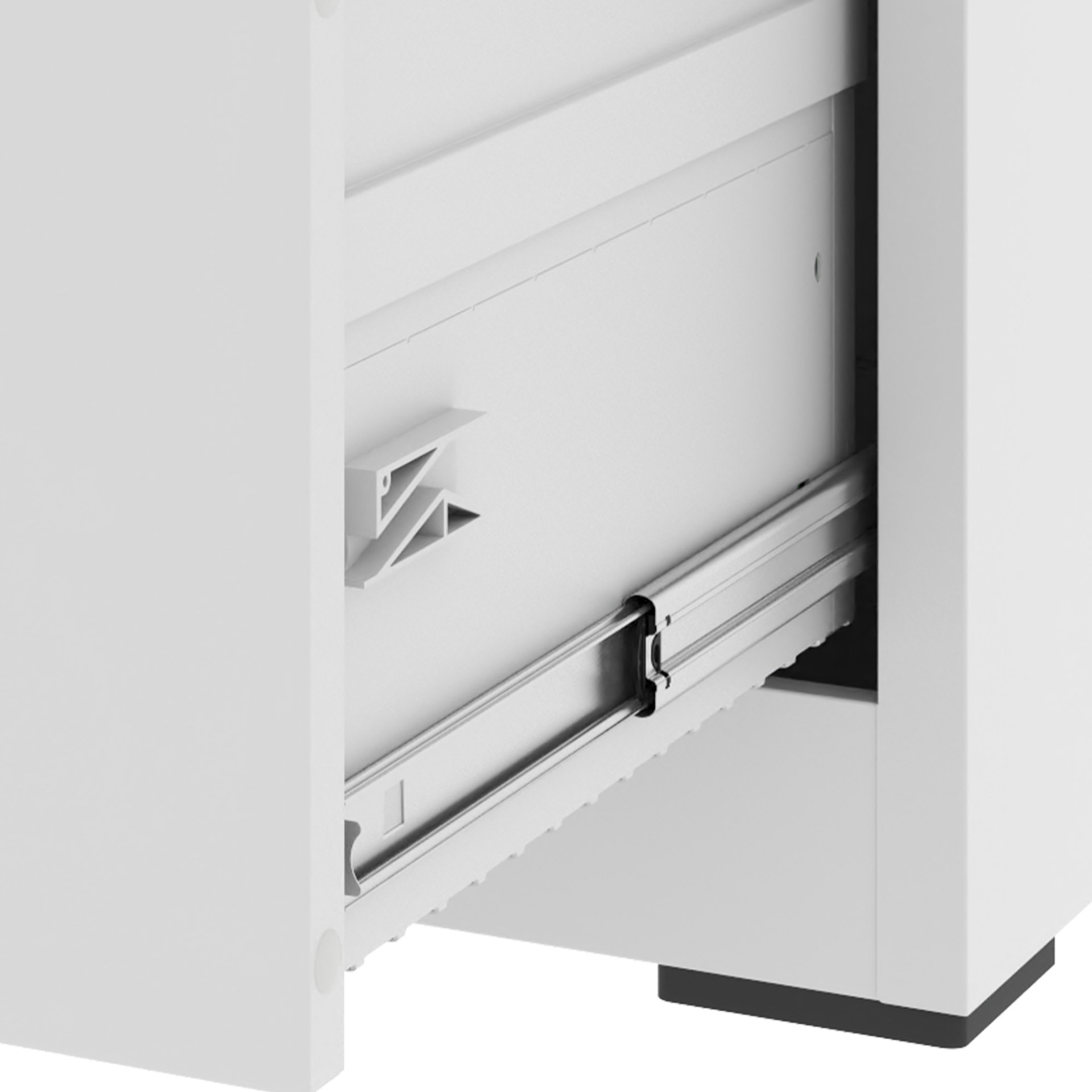 Premium 2 Drawer Metal Lateral File Cabinet With Lock, Steel Filing Cabinet For Home Office - White - Image 10