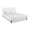 Aspen - Queen Vertical Tufted Modern Headboard Platform Bed Set - Cloud White - Image 2
