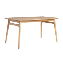 Mid-Century Modern Wood Tapered Legs Dining Table - Light Brown