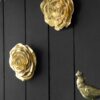 Rose Hanging Wall Accents (Set of 2) - Gold - Image 3