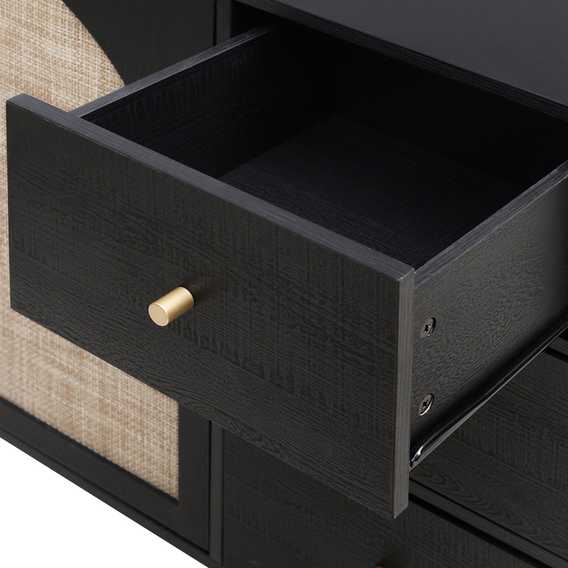 2 Door, 3 Drawer Cabinet, Suitable For Bedroom - Black - Image 21