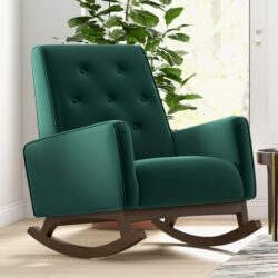 Demetrius - Solid Wood Rocking Chair - Green