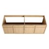 Original 60" Wall Mounted Bathroom Vanity With Double Resin Sink And Soft Closing Doors Plywood - Oak - Image 18