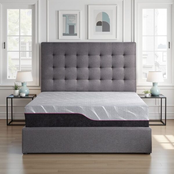 Renew - 11" Queen Size Cooling Fast Responding Latex Foam Mattress - Gray