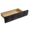 Modern Upholstered Queen Size Bed Frame With Storage Drawer - Dark Gray - Image 14